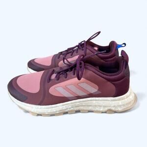 Adidas Response Trail X Running Shoes Sneakers Maroon Raw Pink Linen Women's 9.5